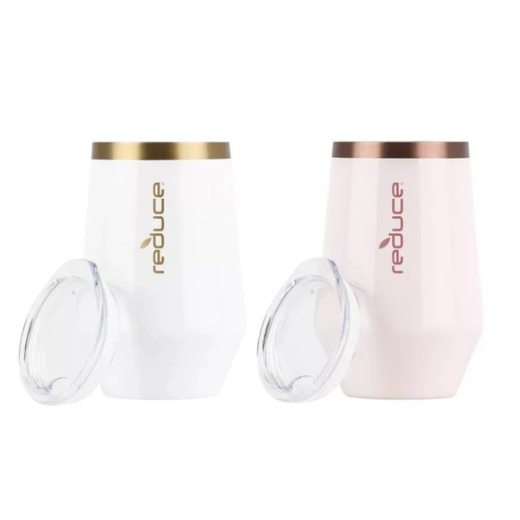NEW Reduce Wine Tumbler 2 piece set 12oz vacuum insulated cups with lid glasses - Picture 2 of 4